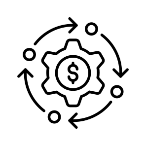 Money, Cycle, Growth, Flow, Business icon