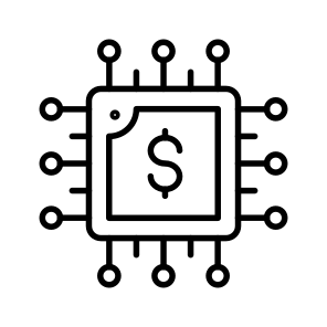 Money, Process, Ai, Chip, Fintech icon