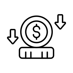 Reduction, Loss, Finance, Decline, Business icon