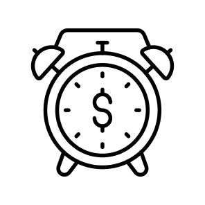 Time Is Money, Alarm, Clock, Money, Finance icon