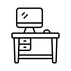 Workplace, Computer, Desk, Workstation, Office icon