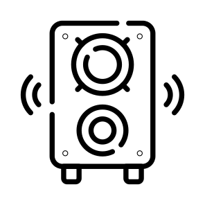 Audio, Speaker, Woofer, Sound, Device icon