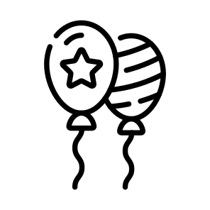 Balloons, Decor, Celebration, Event, Festivity icon