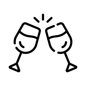Cheers, Toast, Clinking, Drinks, Celebration icon