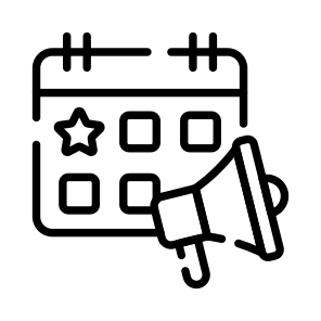 Event Announcement, Marketing, Megaphone, Planner, Event Management icon