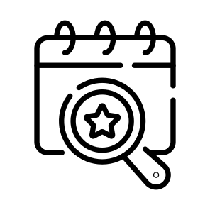 Event Checking, Event Check, Venue Check, Calendar, Scheduling icon