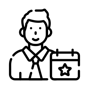 Event Planner, Event Coordinator, Event Manager, Celebration Head, Party Organizer icon