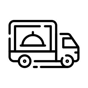 Food Van, Food Delivery, Food Truck, Food Vehicle, Transport icon