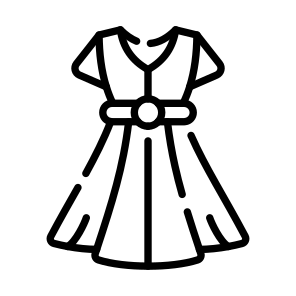 Frock, Dress, Outfit, Costume, Attire icon