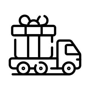 Gift Delivery, Truck, Shipping, Surprise, Present icon