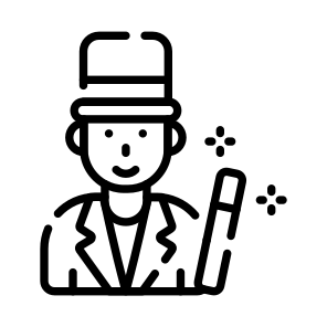 Magican, Trick, Performance, Magic Wand, Magician Character icon