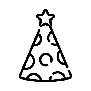 Party Hat, Cap, Headwear, Prop, Headgear icon