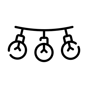 Party Lights, String Lights, Bulb, Illumination, Decor icon