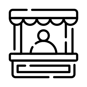 Ticket Kiosk, Booth, Counter, Stall, Ticket Stand icon