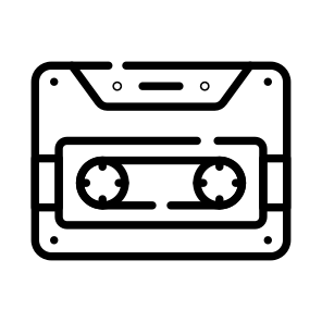 Cassette, Tape, Audio, Analog, Media icon