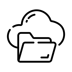 Data, Cloud, Folder, Online, Digital icon