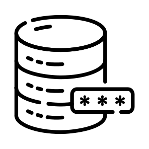 Data, Database, Db, Password, Encrypted icon