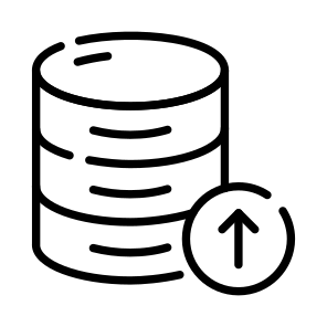 Data, Database, Db, Upload, Send icon