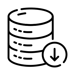 Data, Database, Download, Import, Save icon