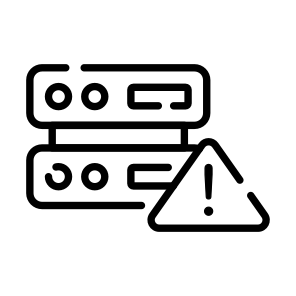 Data, Error, Server, Crash, Issue icon