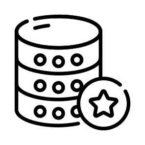 Data, Favorite, Db, Top, Heart icon