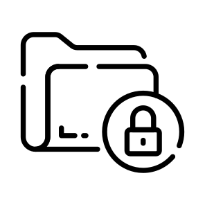 Data, Secure, Folder, Locked, Private icon