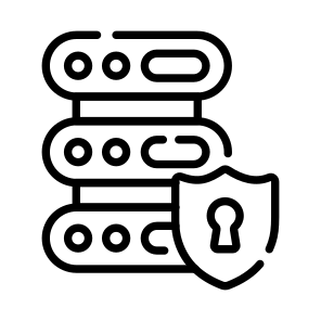 Data, Secure, Server, Private, Protected icon