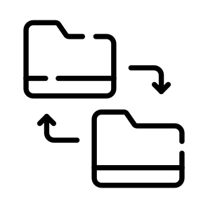 Folder, Exchange, Data, Sync, File icon