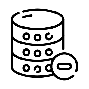 Remove, Database, Delete, Data, Storage icon