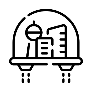 Floating City, Space Habitat, Orbital City, Floating Settlement, Space Colony, icon