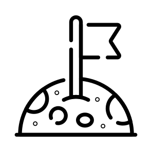 Moon Mission, Moon Flag, Moon Exploration, Planet Exploration, Space Mission icon
