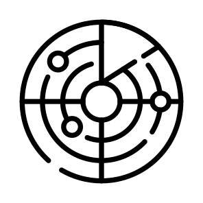 Radar, Radiolocation, Radar Detection, Weather Radar, Radar Signal icon