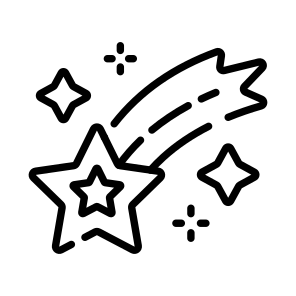 Shooting Stars, Meteor Shower, Falling Stars, Night Sky, Celestial Streaks, icon