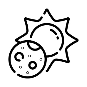 Solar Eclipse, Sun Eclipse, Lunar Shadow, Eclipse Phenomenon, Astrophysics, icon