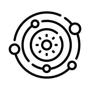 Solar System, Orbit, Cosmic Structure, Galaxy System, Planetary Alignment icon