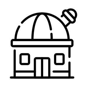 Space Building, Observatory, Astronomy Center, Telescope Dome, Space Observatory, icon