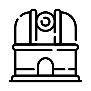 Space Building, Space Observatory, Astronomy Center, Telescope Dome, Observatory, icon