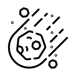Space Rock, Asteroid, Fireball, Cosmic Stone, Rocky Object, icon