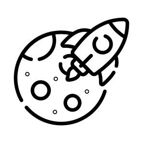 Spaceship, Spacecraft, Orbit Travel, Space Rocket, Space Transport, icon