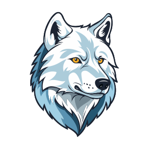 Arctic, Wolf, Animal, Creature, Mascot icon