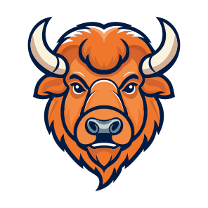 Buffalo, Cow, Animal, Creature, Mascot icon