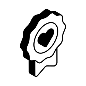 Heart, Love, Affection, Badge, Emblem icon