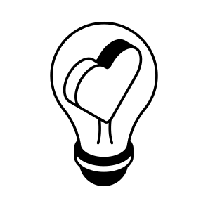 Romantic, Idea, Creativity, Innovation, Bulb icon