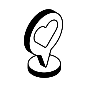 Romantic, Place, Destination, Location, Heart icon