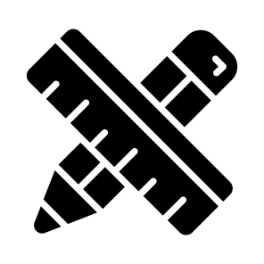 Scale, Stationery, Measurement, Study, Pencil icon