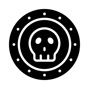 Skull, Ancient, Coin, Money, Currency icon