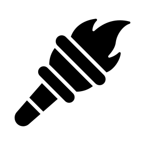 Torch, Flame, Light, Illumination, Burning icon