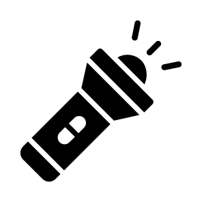 Torch, Light, Flashlight, Rechargeable, Illumination icon