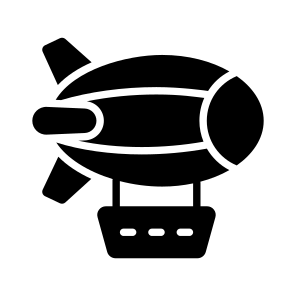 Airship, Blimp, Zeppelin, Dirigible, Vehicle icon