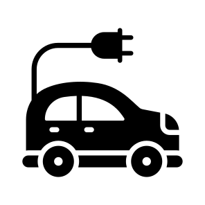 Electric, Car, Automotive, Automobile, Vehicle icon